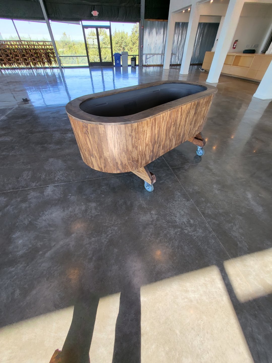 Wood-clad Drink Trough