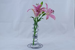 Silver Bed Springs with Vases